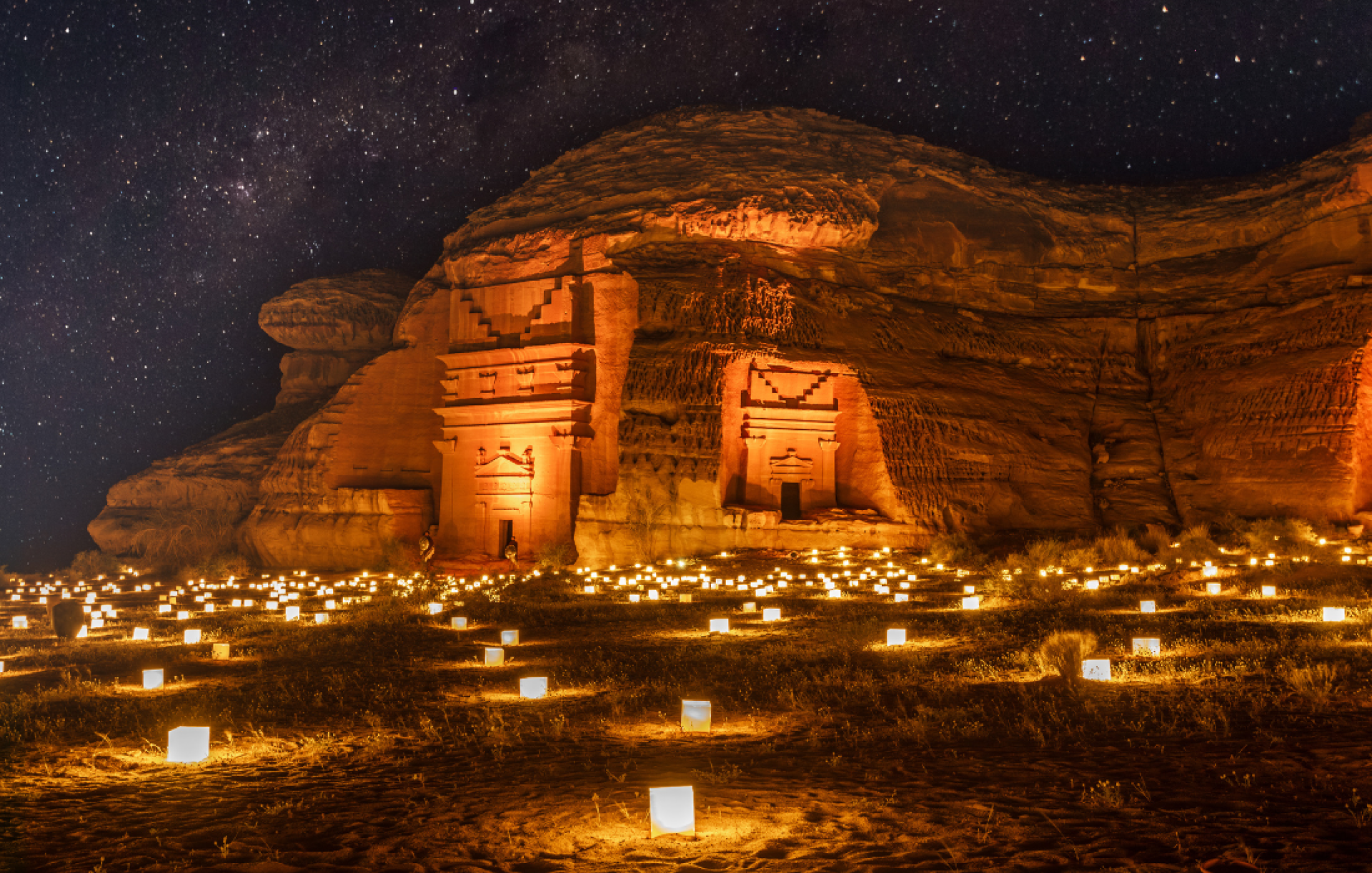 Travel Answers Group. AlUla. Hegra at Night