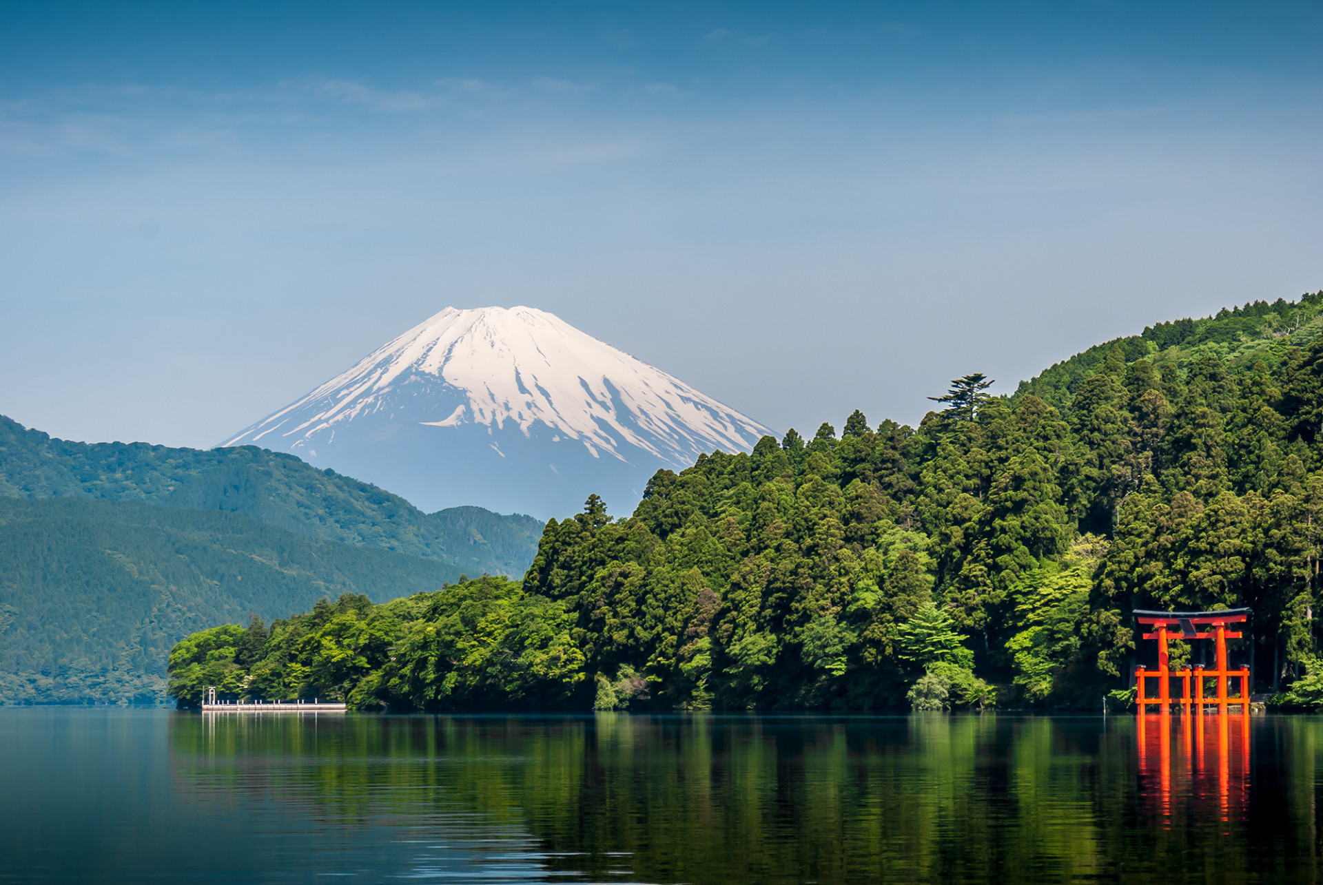 Lake Ashi and Mount Fuji 