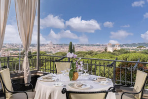 Rome Hotel Splendide dining terrace Italy web