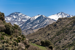 Granada Sierra Nevada National Park peaks viewed from Vereda de la Estrella Granada Spain iStock 1485213063 web