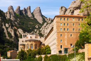 Montserrat Santa Maria de Montserrat monastery in spring Catalonia Spain iStock 503457315 web