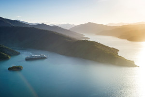 429225 view over queen charlotte sound with vessel