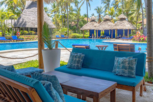 Breezes Beach Club Spa Zanzibar dining by pool