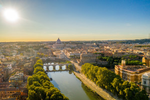 Rome skyline with Tiber River and Vatican City iStock 1326099058 web