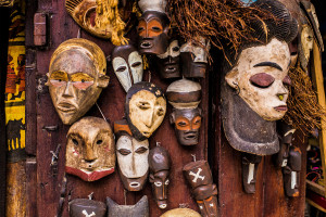 Zanzibar traditional wooden Zanzibar masks in souvenir shop Stone Town Tanzania Africa AdobeStock 664483486 web