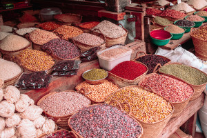 Zanzibar street market with spices and dried food products Tanzania Africa iStock 1020544828 web