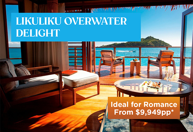 Likuliku Overwater Delight package - ideal for romance